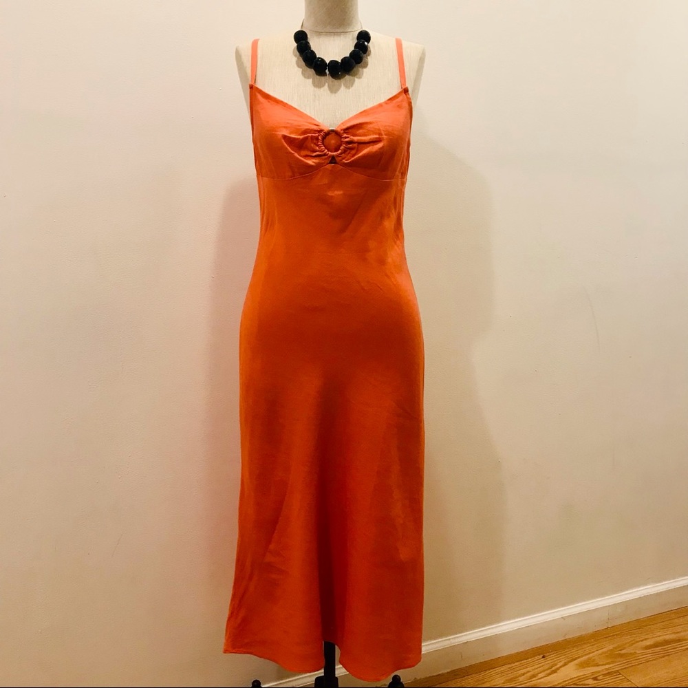Jacob coral orange siren summer dress. Size S. Excellent used condition